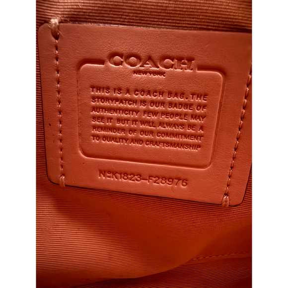 Women's Coach Pink Pebbled Leather Satchel Bag One Size - Picture 8 of 14